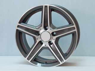 Car aluminum disk on a light background.