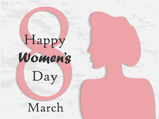 easy to edit vector illustration of beautiful woman for Happy International Women's Day greetings Background
