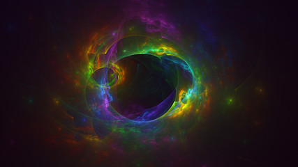 3D rendering abstract fractal light background