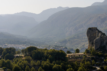 beautiful mountain landscape with perspective