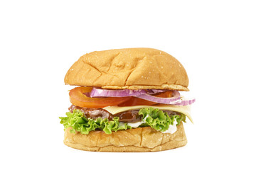 burger isolated against white background
