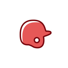 baseball helmet icon vector design template
