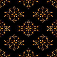 Seamless pattern created by several objects set to background