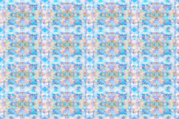 Multi-color crystal background, seamless horizontal texture in light blue-purple shades