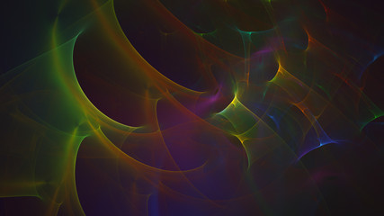 3D rendering abstract fractal light background