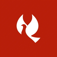 Dove, a symbol of peace and purity. The biblical symbol of the Holy Spirit.