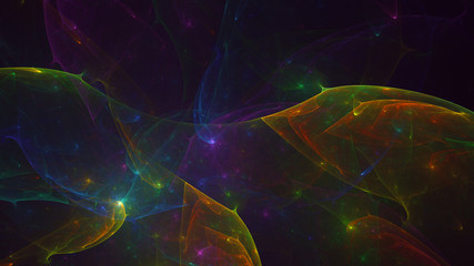 3D rendering abstract fractal light background