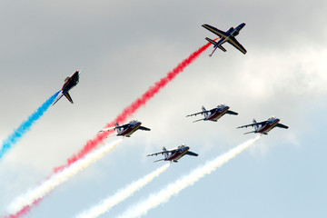 Evolution des avions lors d'un meeting aerien