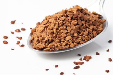 a beautiful close up ground coffee