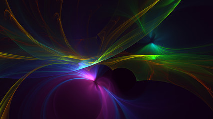 3D rendering abstract fractal light background