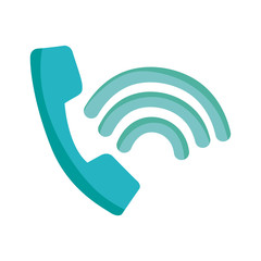 telephone call connection service customer isolated icon design