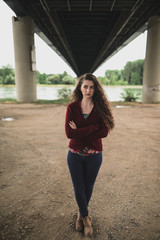 Fototapeta premium young girl with long hair