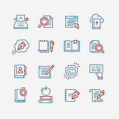 Set of Copywriting Vector Icons
