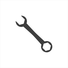 wrench icon on a white background. Vector image