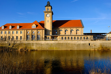 Bahnhof der Stadt Zeitz, Burgenlandkreis, Sachsen-Anhalt, Deutschland