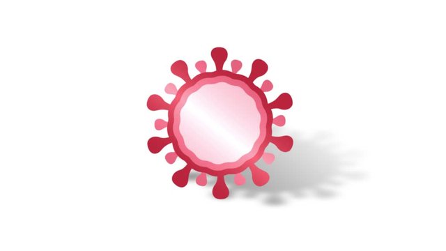 Animated Vector Video Of A Coronavirus Appearing And Disappearing (with Alpha Channel - Transparent Background)