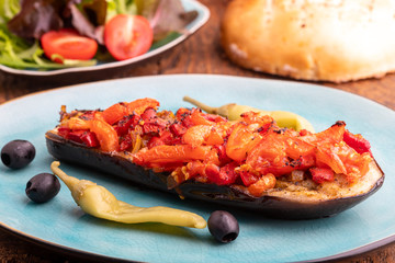 turkish karniyarik a stuffed aubergine