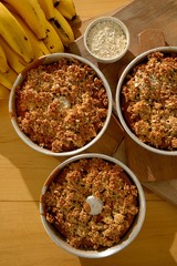 Bolo de banana, aveia e mel