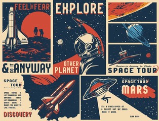 Vintage universum posters collectie