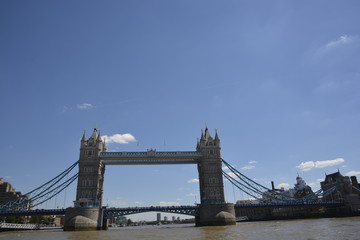 Fototapeta na wymiar Tower Bridge from River Thames, London England