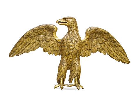 recommend clip art: Golden coat of arms eagle isolated on white background