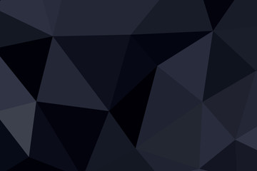 Obraz premium Black abstract polygon background. Applicable for the design of covers, invitations, presentations, leaflets, posters, business cards. Contemporary art. Vector illustration of EPS 10.