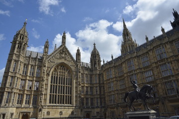 St. Steven's Hall with statue of  Richard I  London England