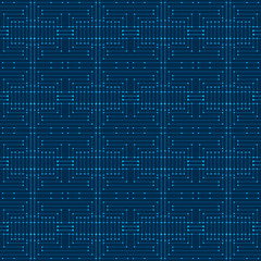 Electronic Board shining on the deep blue infinite background. High-tech pattern texture modern design. Vector illustration EPS 10.