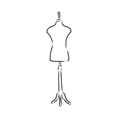 illustration of isolated a mannequin on white background mannequin, vector sketch illustration