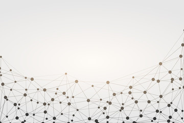 Internet connection network high digital technology. Abstract geometric background with connecting points and lines. Vector illustration EPS 10.