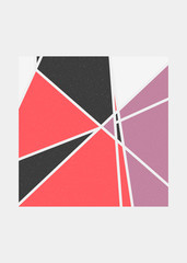 Mondrian style art colorful logo design illustration