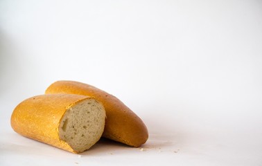 Two halves of a loaf.