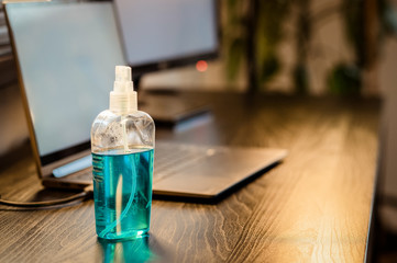 sanitizing computer or laptop keyboard coronavirus protection