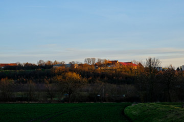 Kloster Posa und die Elsteraue der Stadt Zeitz, Burgenlandkreis, Sachsen-Anhalt, Deutschland