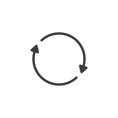 Circle arrows icon on white background