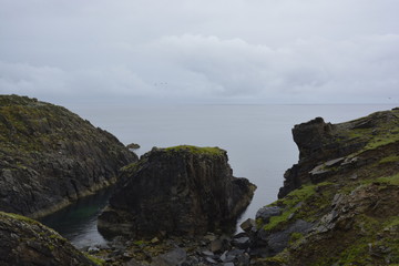 Fototapeta na wymiar Rocky shoreline Isle of Lewis Scotland