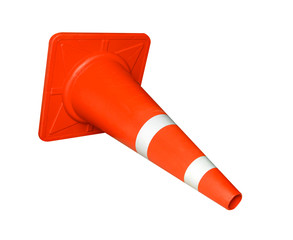 Traffic cone isolated on white background