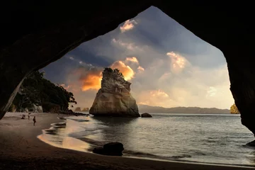 Wall murals Cathedral Cove Cathedral Cove at sunrise, Coromandel Peninsula, New Zealand 