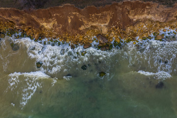 Photo background aerial photography of the seashore for backgrounds on your desktop