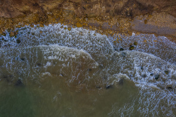 Photo background aerial photography of the seashore for backgrounds on your desktop