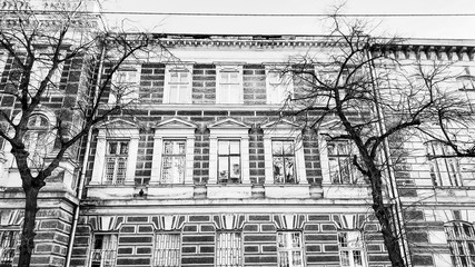 Old buildings in the historic part of Lviv, Ukraine