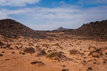 Lobos Island, Spain - october 2019. Isla De Lobos Lobos Island a largely unhabited volcanic island off the coast of Corralejo, Fuerteventura