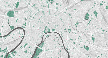Detailed vector map of Moscow, Russia © Metromaps