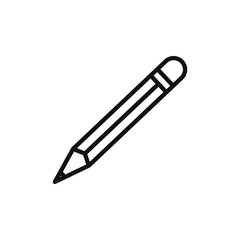 Obraz premium single icon of a pencil with outline style design