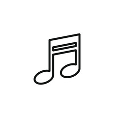 single icon of a music note isolated on white background