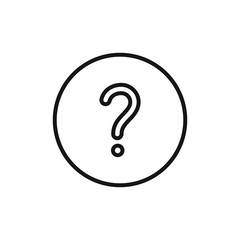 simple icon of a questions with outline style design