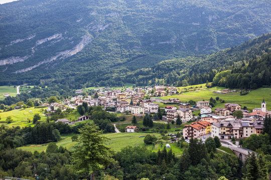 View of Cavedago, Trentino on a Sunny Day