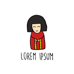 kokeshi doodle icon