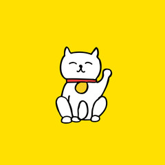maneki neko doodle icon
