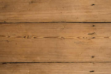 Fototapeta na wymiar Rustic wooden background. Old vintage real planked wood. Free text space. Selective focus.